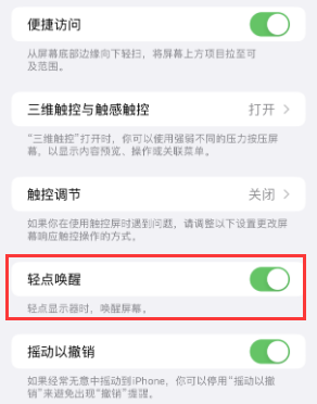 广河苹果授权维修站分享iPhone轻点无法唤醒怎么办 