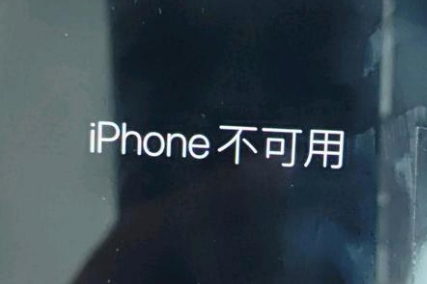 广河苹果服务网点分享锁屏界面显示“iPhone 不可用”如何解决 