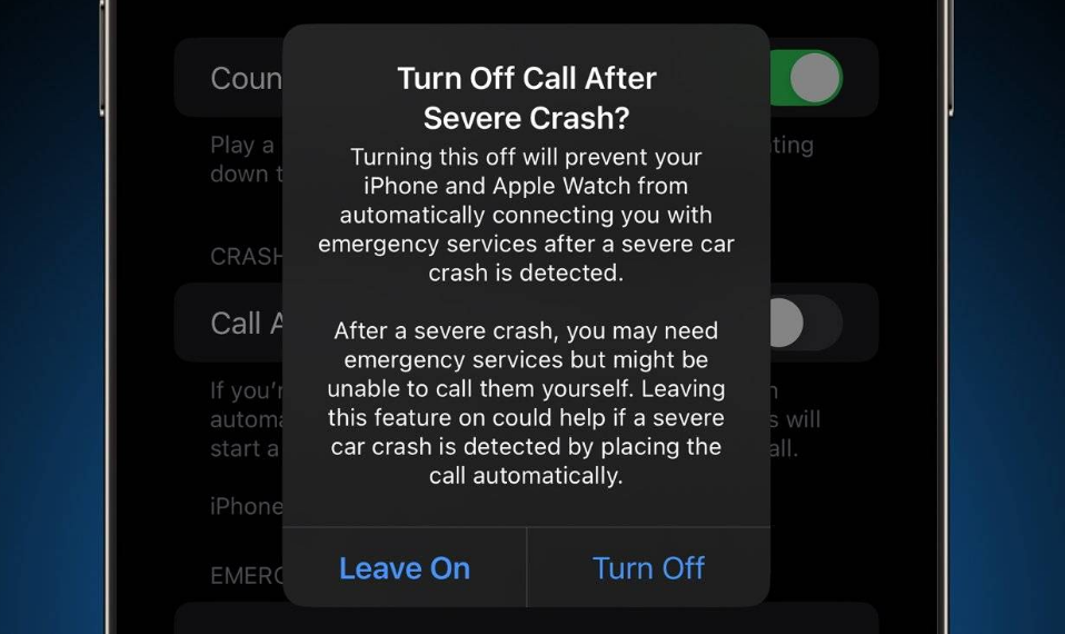 广河苹果14维修分享 iPhone 14 和 Apple Watch 上关闭崩溃检测 
